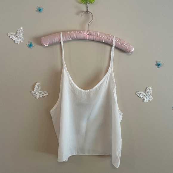 Brandy Melville Thin White Crop Top - Picture 1 of 4